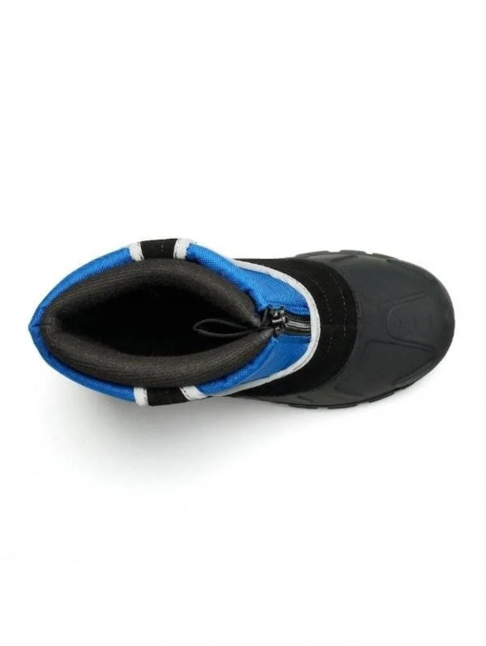 Itasca Winter Snow Boots 12 Toddler Black Blue Waterproof Zip Removeable Liner